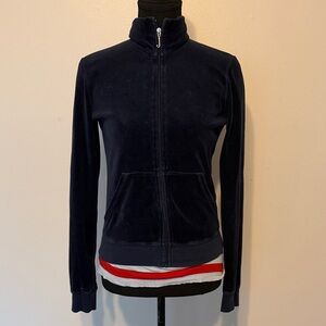 Juicy Couture Navy Velour Track Jacket Medium + Nation Ltd Shirt Size 2